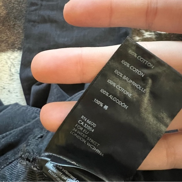 FREE PEOPLE NWT Maggie Mid Rise Strait Washed Black Distressed Jeans‎ Size 24 - Picture 7 of 12